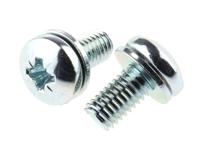 278-916 RS PRO M5 x 10mm Zinc Plated Steel Pan Head Sems Screw, Plain Washer