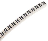 901-10381 HellermannTyton Helagrip Slide On Cable Markers, Black on White, Pre-printed "N", 2 → 5mm Cable,