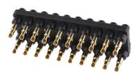 639358-21 Staubli Straight PCB Socket, 20-Contact, 2-Row, 12mm Pitch, Solder Termination