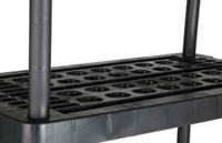 838-6563 RS PRO Black 5 Shelf PP Shelving Unit, 1760mm x 790mm, 390mm, 40kg Load