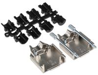mhdtzk9-ra-k MH Connectors MHDTZK-RA Series Zinc D Sub Backshell, 9 Way, Strain Relief
