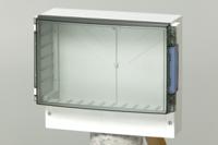 abs-3025-3-enclosure Fibox Grey ABS Enclosure, IP65, IK07, Smoked Grey Lid, 320 x 260 x 129mm
