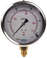 7075597 WIKA G 3/8 Analogue Pressure Gauge 25bar Bottom Entry 100mm Outside Diameter