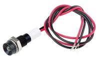 722-7839 RS PRO White Panel Mount Indicator, 12V dc, 6mm Mounting Hole Size, Lead Wires Termination, IP67