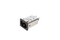 fasas03pfr XP Power 3A, 264 V ac Male Snap-In IEC Inlet Filter FASAS03PFR, Faston 1 Fuse