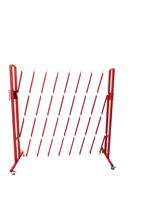 bar3000 Viso Red & White Aluminium, Steel Extendable Barrier, 3m, White Tape