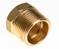 798-331 RS PRO Brass Pipe Fitting, Straight Threaded Reducer Bush, Male BSPT R 3/4in to Female BSPT R 1/2in