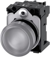 3su1152-6aa70-1aa0 Siemens, SIRIUS ACT 3SU11, Panel Mount Clear LED Indicator, 22mm Cutout, Round, 24V ac/dc