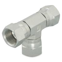 16-jx6-s Parker Tee Female 37° JIC Flare Swivel to Female 37° JIC Flare Swivel, 16 JX6-S