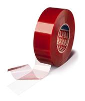 04967-00013-06 Tesa 04964-00075-00 Transparent Double Sided Plastic Tape, 0.160mm Thick, 13,4 N/cm, PET Backing, 50mm x 50m