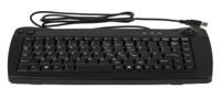136-9673 RS PRO Wired USB Trackball Mini Keyboard, QWERTY (UK), Black
