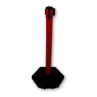 221-7882 RS PRO Red/Black PVC Retractable Barrier, 3m, Red/White Tape