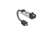 drpc61a009a40 Amphenol Communications Solutions, 1m Cat6a, Grey RJ45 to Male ix Industrial Male, Shielded, Terminated Thermoplastic