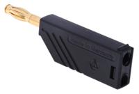 934100700 Hirschmann Test & Measurement Black Male Banana Plug, 4 mm Connector, Screw Termination, 24A, 30 V ac, 60V dc, Gold