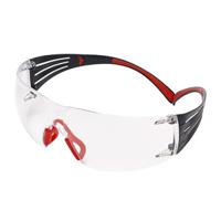 sf401sgaf-red 3M SecureFit™ 400 UV Safety Glasses, Clear PC Lens