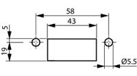 kel-e2 Icotek Polyamide Cable Trunking Frame, 72.8 x 39.5 x 19mm, KEL-E