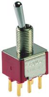 1825139-9 TE Connectivity Toggle Switch, PCB Mount, On-Off-On, DPDT, Through Hole Terminal, 120 V ac, 28V dc