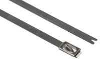 111-93089-mbt8s-ss316-ml HellermannTyton Cable Tie, Roller Ball, 201mm x 4.6 mm, Metallic 316 Stainless Steel, Pk-100