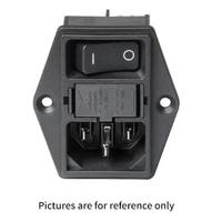3-131-462 Schurter C14 Panel Mount IEC Connector Male, 10A, 250 V, Fuse Size 17.8 x 11.1mm