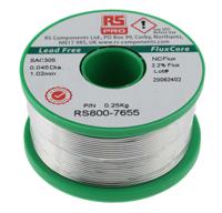 800-7655 RS PRO Wire, 1.01mm Lead Free Solder, 217°C Melting Point