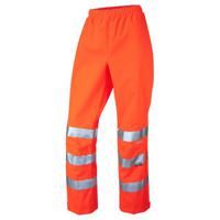 ll02or-6xl Leo Workwear LL02-O Orange Hi Vis Trouser Breathable 130 to 138 cm 6XL