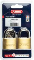 53967 ABUS Key Weatherproof Brass Padlock, 6.5mm Shackle, 25mm Body