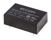 rec6-2412srwr10a Recom REC6 DC-DC Converter, 12V dc/ 500mA Output, 18 → 36 V dc Input, 6W, Through Hole, +75°C Max Temp -40°C Min