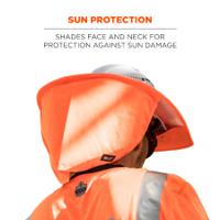 12641 Ergodyne 100% Polyester Orange Hard Hat Neck Guard, Hard Hat