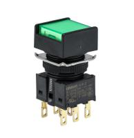 a165l-aga-24d-2 Omron A16 Series Illuminated Push Button, Panel Mount, 16mm Cutout, DPDT, IP65