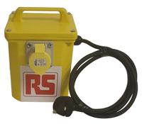 123-7376 RS PRO 750 VA Intermittent 5 Mins on 15 Mins off Site Transformer, 230V ac Primary, 110V Secondary