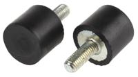 162-3213 RS PRO M8 Anti Vibration Mount, Male Buffer Foot with 36.8kg Compression Load