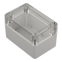 206-9103 RS PRO Light Grey Polycarbonate Enclosure, IP65, Transparent Lid, 120 x 80 x 75.2mm