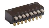 bpa02sb C & K 2 Way Surface Mount DIP Switch SPST, Raised, Slide Actuator
