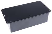 1591eflbk Hammond 1591 Series Black Flame Retardant ABS Enclosure, IP54, Flanged, Black Lid, 191 x 110 x 61mm