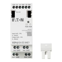 197223-easy-e4-dc-6ae1 Eaton EasyE4 Series Logic Module, 24 V dc Supply, Analogue Output, 4-Input, Analogue Input