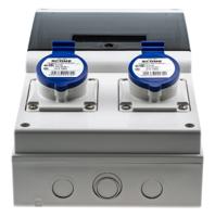 6711623-r Scame, DOMINO IP44 Blue Wall Mount 2P + E RCD Industrial Power Connector Socket, Rated At 16A, 230 V