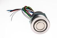 12416454 Schurter Illuminated Push Button Switch, Momentary, Panel Mount, 30mm Cutout, SPST, Blue, Green, Red LED, 4 →