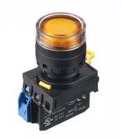 yw1l-mf2e10q4a Idec YW Series Illuminated Push Button Complete Unit, Panel Mount, 22mm Cutout, SPST, IP65