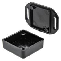 1551nflbk Hammond 1551 Series Black ABS Enclosure, IP54, Flanged, Black Lid, 35 x 35 x 15mm