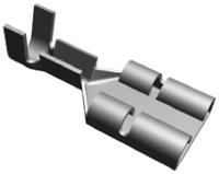 737439-2 TE Connectivity FASTON .250 Uninsulated Female Spade Connector, Receptacle, 6.35 x 0.81mm Tab Size, 0.3mm² to 0.8mm²