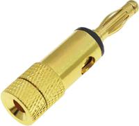 208-0280 RS PRO Black Male Banana Plug, 4 mm Connector, 24A, 30V, Gold Plating