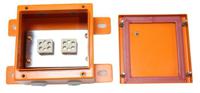 232-0525 RS PRO Orange Steel Junction Box, IP65, 150 x 150 x 100mm