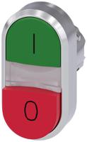 3su1051-3bb42-0ak0 Siemens SIRIUS ACT 3SU10 Series Green, Red Momentary Push Button Head, 22mm Cutout, IP66, IP67, IP69K