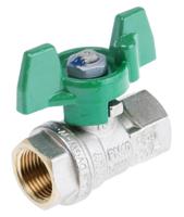 141-7722 RS PRO Brass Full Bore, 2 Way, Ball Valve, Threaded, BSPP 3/8in