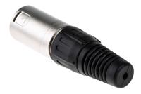 457-908 RS PRO Cable Mount XLR Connector, Male, 250 V ac, 4 Way, Silver Plating