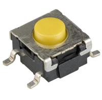b3s-1002 Black Button Tactile Switch, SPST 50 mA @ 24 V dc 0.55mm