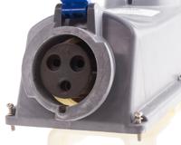 4023283 Scame IP67 Blue Panel Mount 2P + E Right Angle Industrial Power Socket, Rated At 32A, 230 V