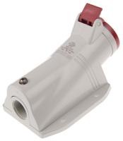 5131656 Scame IP44 Red Wall Mount 3P + E Right Angle Industrial Power Socket, Rated At 16A, 415 V