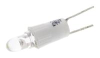 210-715 RS PRO White LED Indicator Lamp, 24V ac/dc, Bi-Pin Base, 4.25mm Diameter, 850mcd