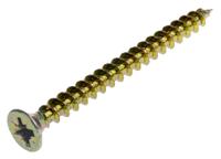 263-1971 RS PRO Pozidriv Countersunk Steel Wood Screw, Yellow Passivated, Zinc Plated, 6mm Thread, 70mm Length